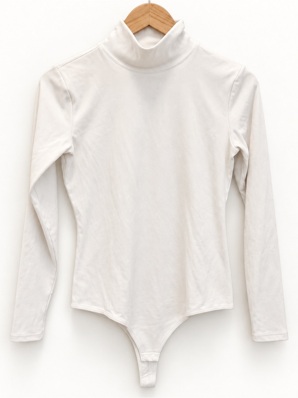 SPANX Cream Turtleneck Long-Sleeve Bodysuit